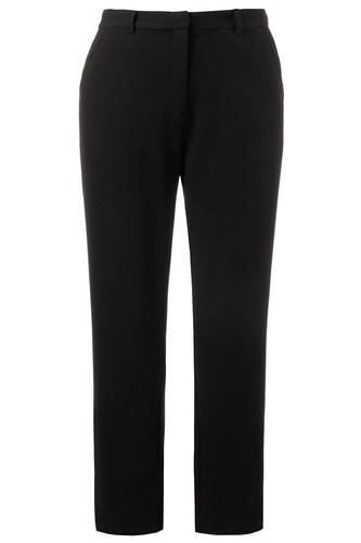 Ulla Popken FASHION struttura Pantaloni Nero Nuovo