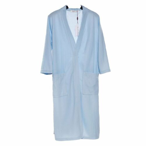 Womens Mens Cotton Waffle Bath Robe Sweat Kimono Bathrobe Summer Nightgowns US 