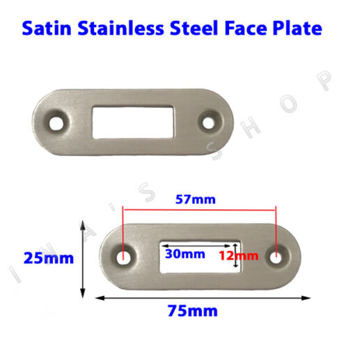 Strike Plate Round Short Satin and Face Plates for Doors Mortice Latches//Locks