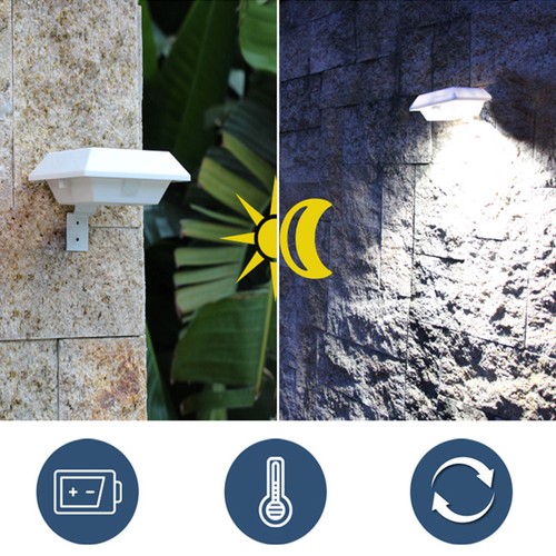 8 x Solar Lamp 12LEDs Gutter Waterproof Fence Lights For Outdoor Garden Walkway
