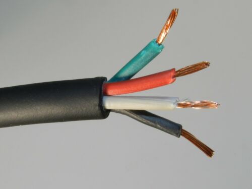 100 ft 18//4 SJOOW SJO SJ SJ00W Black Rubber Cord Outdoor Flexible Wire//Cable