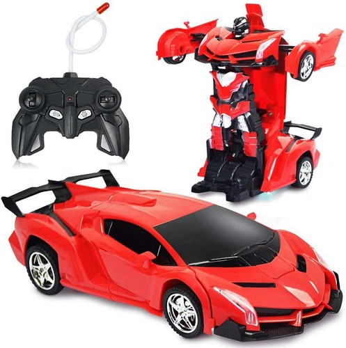 Rc Car Toy For Kids Transform Car Robot Remote Control Car 1:18 For Boy 3 4 5 6