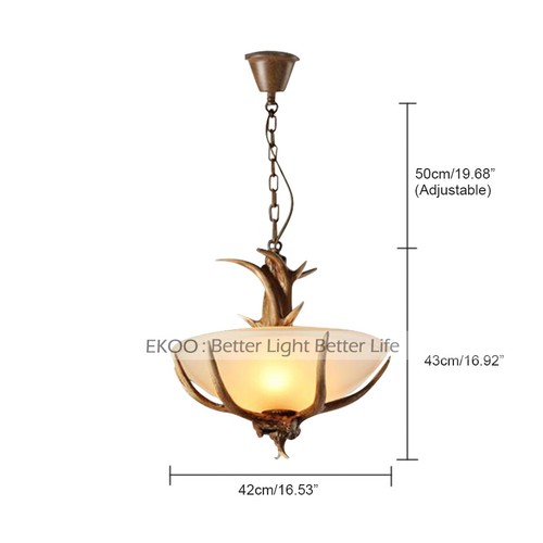 Rustic village Deer Antler Chandelier Pendant Light Vintage European Industrial
