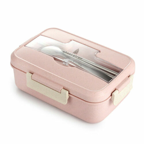 Microwave Lunch Box Wheat Straw Food Storage Container Kids Portable Bento Box