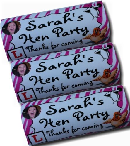 12 x Personalised Wrappers Chocolate Hen Night Party Cow Leopard print Zebra