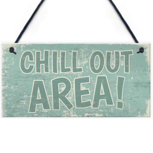 Chill Out Area Hot Tub Man Cave Shed Summer House Shed Garden Sign Plaque 