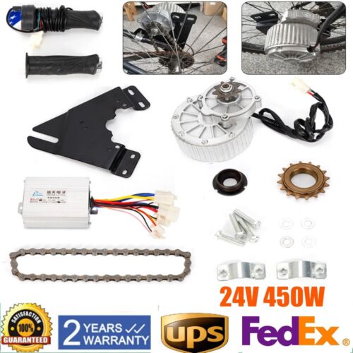 450W 24V Electric Conversion Kit For Common Bike Right Chain Drive Custom