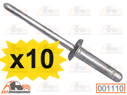 1110 10 RIVETS aluminium spécial ABS pour montage carrosserie Citroen MEHARI