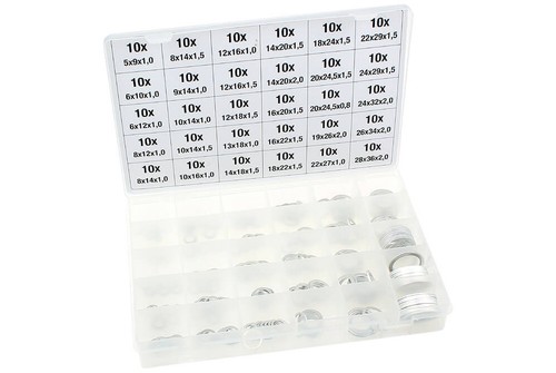 O-Ring Aluminium Dichtung Sortiment 300-tlg Alu Dichtring Dichtungsringe ORinge