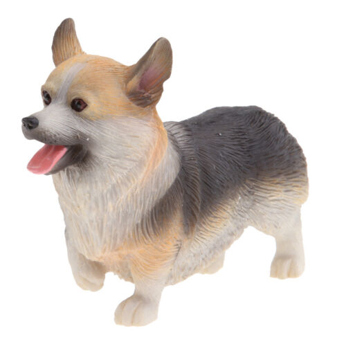 Resin Craft Lebensechte Walisische Corgi Hund Figur Tiermodell Home Decoration
