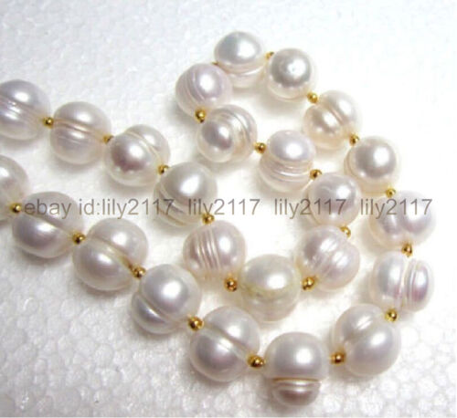 AAA 12-13mm natural south sea white baroque pearl necklace 20" 14k 