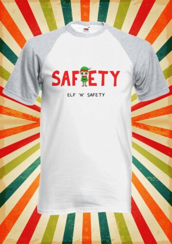 Elf and Safety Christmas Funny Men Women Long Short Sleeve Baseball T Shirt 2269