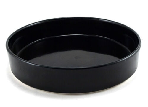 Japanese 10" Ikebana Vase Suiban Ceramic Round Pot Bonsai Flower Container Black 