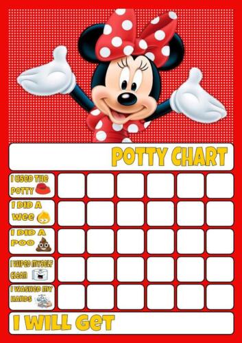 Educational Toys Minnie Mouse C Potty Toilet Training Reward Chart Free Stars Pen Toys Games