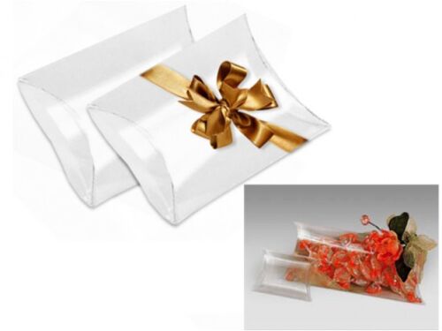 Clear Pillow Boxes 40 pc Small candy Favor Box Wedding Party 2.4 x 1.9 x 0.6