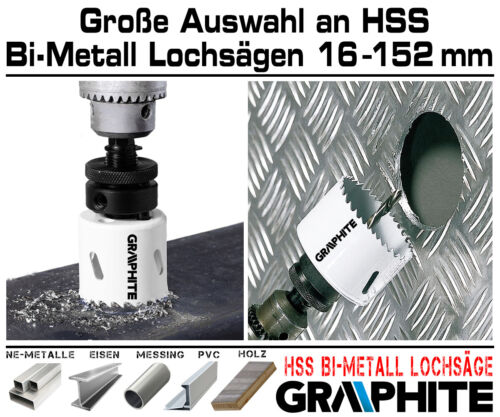 PROFI HSS Bi-Metall Lochsäge Ø 64 mm Metall Bohrkrone Dosen Fräser Loch Bohrer