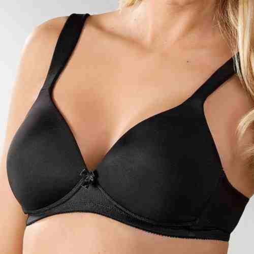 #5266 Soft Full Cup Bra Wire Free Everyday Comfort Black Ivory 10 12 14 16 A-D