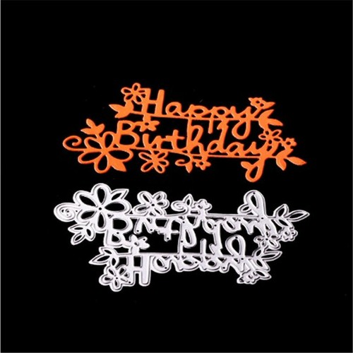 Stanzschablone Happy Birthday Blatt Zweig Blume Geburtstag Scrapbook Karte Album
