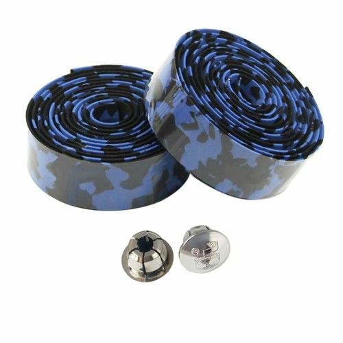 2PCS Cycling Road Bike Sports Bicycle Cork Handlebar Wrap Tape Belt+2 Bar Plugs