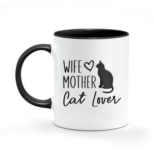Wife Mother Cat Lover Mug Cat Funny Cute Office Gift 