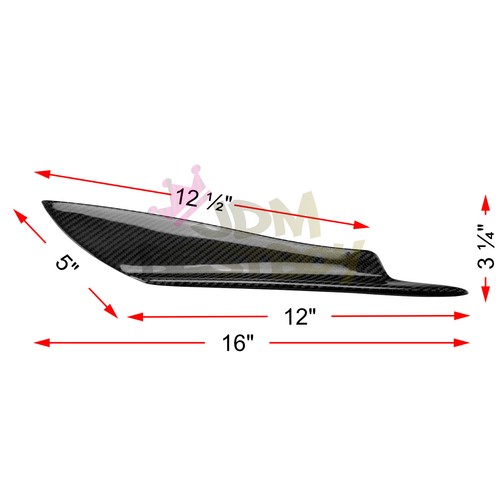 2Pcs Real 3k Carbon Fiber Front Bumper Lip Body Kit Diffuser Canard Splitter 06S