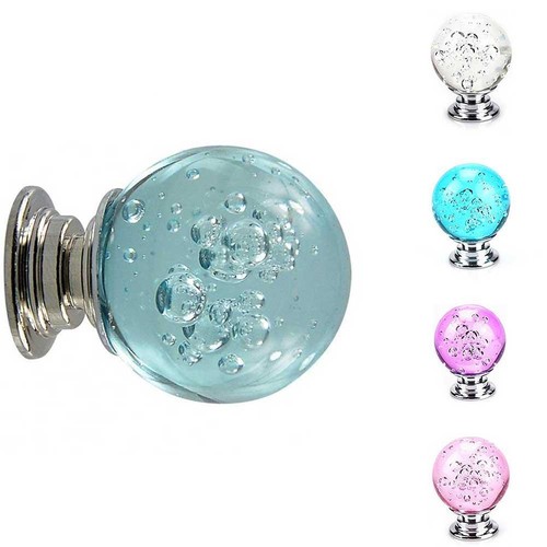 1pcs bulle cristal armoire ronde boule bouton tiroir tiroir placard poignée de