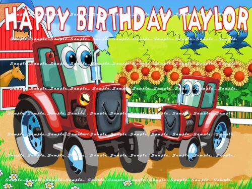 Personalized Edible Cake Image FARM TRACTOR
