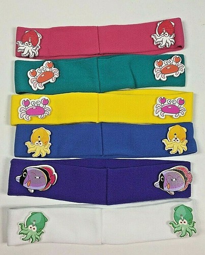 Details about / Lot of 6 Headbands with a Variety of Cute Ocean Animal Buttons for Mask Straps