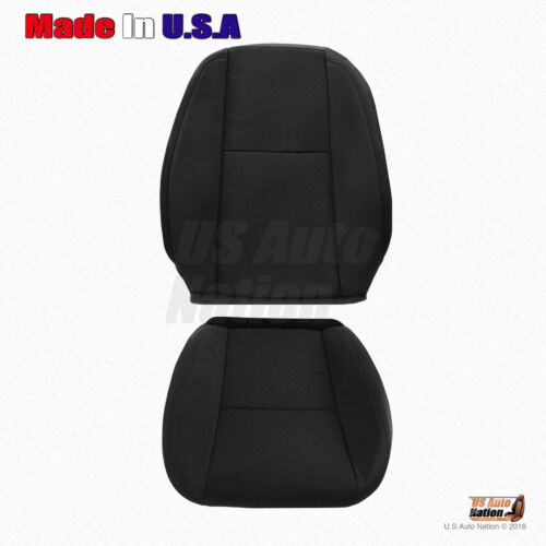 Front Cloth Seat Covers 2009 2010 2011 2012 2013 2014 GMC Sierra /"EBONY BLACK/"