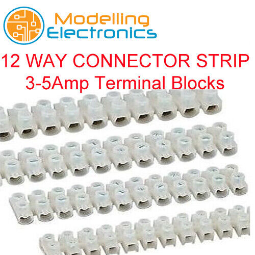 12 Way CONNECTOR STRIP 5 Amp CHOC Block Terminal Connection