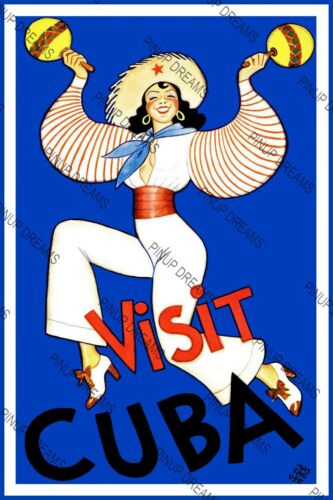 Vintage Nostalgic Travel Poster /"CUBA/" Holiday Vacation Retro re-print