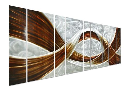 Pure Art Caramel Desire Metal Wall Art Large Scale Decor in Abstract Ocean...