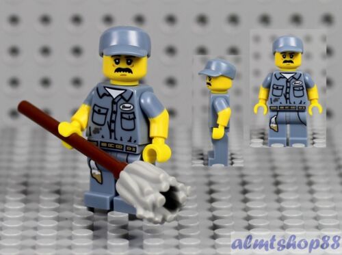 Janitor Minifigure Mop Cleaning Guy 71011 Collectible Minifig LEGO Series 15