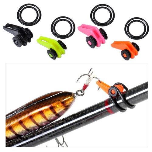 4 Stück Hook Keeper Haken Spanner For Gummifische,Jigkoepfe schnelle Lieferung