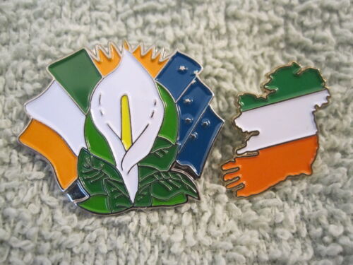 Easter Lily /& Emerald Isle 2Pc Set Lily w//Irelands Tri Color /& Starry Flags AOH