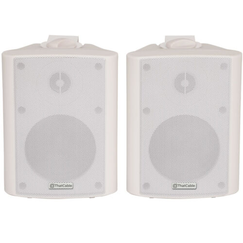 120W 8Ohm-White Background Wall Mounted Hi-Fi Pair –6.5” 2 Way Stereo Speakers