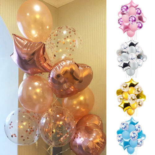 14pcs Wedding Birthday Ballons Latex Foil Balloon Kids Boy Girl Baby Party Decor