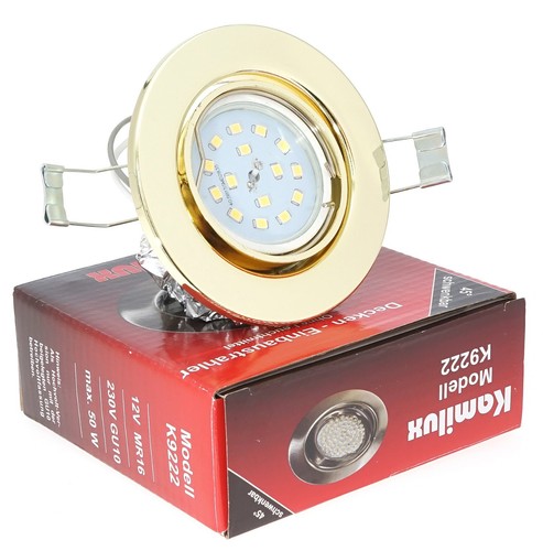 LED Einbaustrahler TOM 5W 230V flach Einbauspots Einbau-Leuchten Lampen