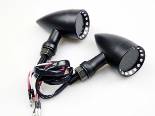 Black Smoke 20 LED Billet Turn Signal Light for Honda Yamaha Suzuki Kawasaki 