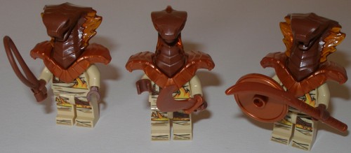 Lego Ninjago 3x Pyro Vipern Schlangen Pyro Krieger mit Waffen