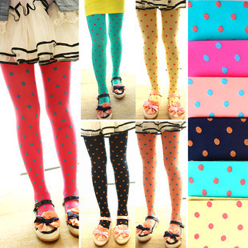 New Bright Girls Kids Footed Tights Stockings Ballet Dance Solid Candy Colors