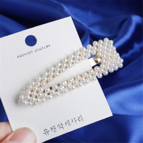 Women Wedding Bridal Pearl Flower Crystal Hair Pins Bridesmaid Clips Side Comb