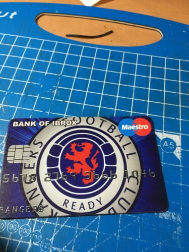 Rangers F.C Ibrox Carte Fantaisie Plastique Carte de crédit funcard Blague Carte
