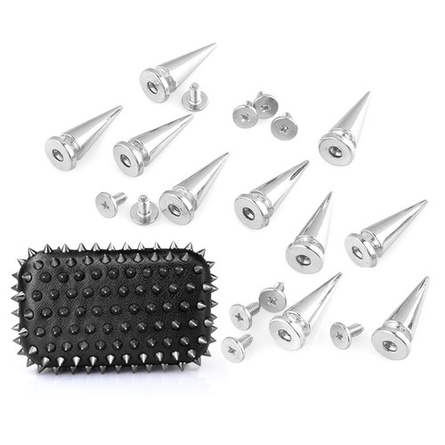 26mm Silvery Metal Bullet Stud Rivet Spikes Leather Craft Rivet Accessory 10Pcs