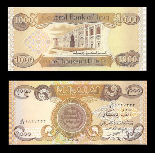 Limit 10 Notes Iraqi Dinar 1,000 New  1 X 1,000  New Uncirculated Collectable