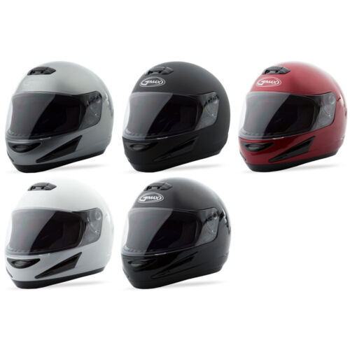 Pick Size /& Color Gmax Adult GM38 Solid Full Face Motorcycle Street Helmet