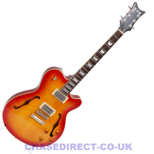 RRP £399 Now £209 Shine Semi Acoustic Electric Guitar SI840 F Hole Cutaway 335