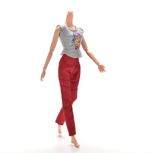2 Pcs Fashion Vest and Pants Clothes for Princess Dolls Gift Hot SPJL