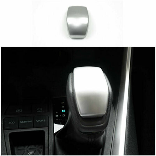 ABS Silver Console Gear Shift Knob Cover Trim 1PCS Fit For 2019-2021 Toyota RAV4