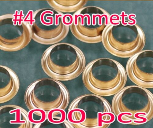 1000 #4 1/2" Grommet and Washer Eyelet Grommets Machine Sign Punch Tool Banner 